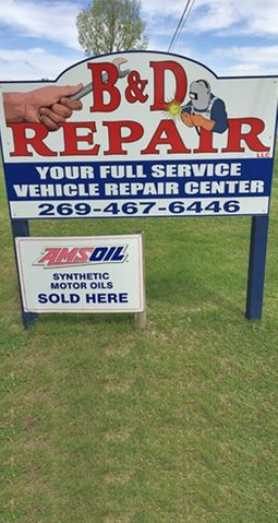 B&D Repair LLC signage