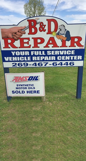 B&D Repair LLC signage